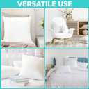 QUBA LINEN 18 x 18 Throw Pillow Insert - Pack of 2 White, Down Alternative Pillow Inserts for Decorative Pillow Covers, Throw Pillows for Bed, Couch Pillows for Living Room (Pack of 2)