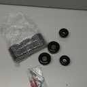 Tanzfrosch 8 Pack Roller Skate Wheels with Bearings Installed and 2 Toe Stoppers for Double Row Skating, Quad Skates and Skateboard Outdoor or Indoor Use, 32mm x 58mm 82A (Black)