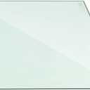 Landical 16" x 16" Rectangle Clear Tempered Glass Table Top 1/4" Thick Eased Corners Clear Tempered Top Patio Table Replacement with 10 Anti Slip Pads for Kitchen Coffee Dining Table