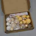 ASTARON 32 Pcs Ball Cake Topper Decorations Mini Balloons Cake Topper Sticks Foam Balls Cake Picks Cake Topper Balls Cake Decorations for Wedding Party Birthday Cake Decorations (Yellow Gold)