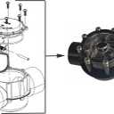 7235 Check Valve 180-Dgree,1-1/2-Inch to 2-Inch Replacement for Pools and Spas Straight Through Flow (Black)
