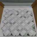 SUNWINGS 10-Sheet Peel and Stick Backsplash Coin Waterjet Tile, 11.2" x 11.2" Green Marble Looks Self Adhesive Wall Tile Stick on Backsplash for Kitchen, Bathroom, Fireplace, Shower