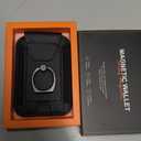 For Magsafe Wallet with Grip, 6-Card Holder, Stronger Magnetic Card Wallet Holder for iPhone 17/16/15, iPhone 14/13/12 Series, Leather Magnetic Phone Wallet with Privacy Flap, RFID Blocking, Black