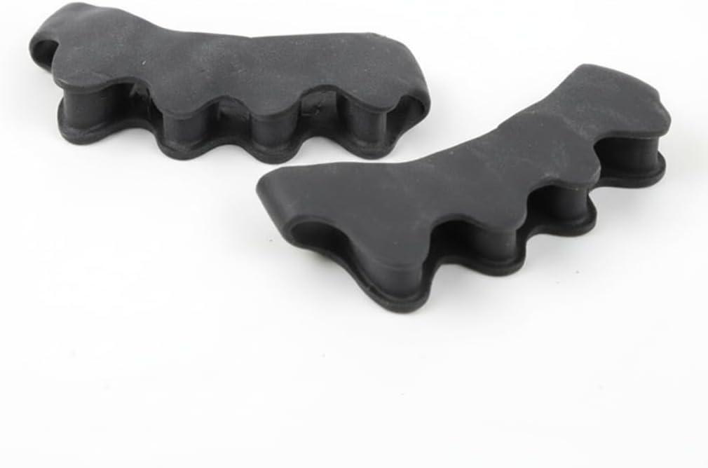 ZNDIJE Toe Separators for Functional Fitness Athletes - Toe Straighteners for Foot Pain Relief and Plantar Fasciitis - Fix Feet - Fix Toes - Fix Bunions - Toe Spacers for Crossfit Dark Black-A