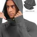 TACVASEN Men's Rash Guard Sun Hoodie Long Sleeve UPF 50+ Sun Protection SPF Quick Dry Hiking Swim Fishing Shirt (Gray, XXXL)