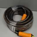 Garden Hose 25 ft x 5/8", NON-EXPANDING Flexible Water Hose, Kink Resistant Lightweight Hybrid Hose-Black Orange