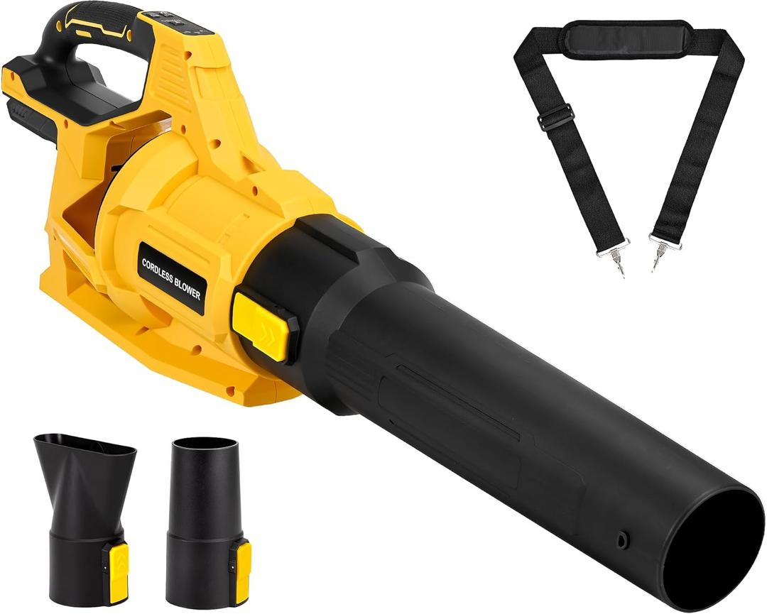 Cordless Leaf Blower for Dewalt 20V Battery - 650 CFM/125 MPH Electric Leaf Blower with Brushless Motor, 3-Speed Adjustable (100MPH) for Lawn/Yard Care - Battery Not Included