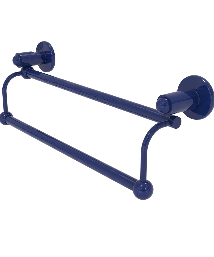 Allied Brass SH-72/36-MBL 36 Inch Double Towel Bar, Mediterranean Blue
