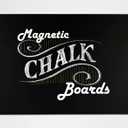 Loddie Doddie Magnetic Chalkboard Sign - 11 x 14 in, White Frame, Mounting Hardware - Easy-Erase Message Center - Magnetic Bulletin Board for Photos - Chalk Board Calendar for Wall Organization