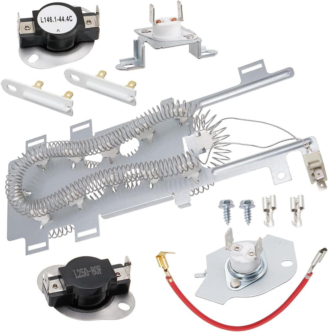 Dryer Heating Element Kit Compatible With Maytag MED3500FW0 MEDB200VQ0 MED5500FW0 MED4200BW0 MED5500FC0 MED6000AW0 MEDB400VQ0 MEDB400VQ1 MED8200FC0 MED3000BW0 MED4000BW0
