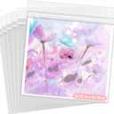 12 3/4 X 12 3/4 inches Crystal Clear Sleeves Storage Bags for 12x12 Artwork, 12in Photo Framing Mats Mattes, 12"x12" Scrapbooking Paper Storage Acid-Free-50 Pack