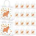 Resholder 24 Pcs Capybara Party Gift Bags Clear Cute Capybara Goodie Bags with Handle 8 x 8 x 3.15 Inch Return Gift Wrap Totes for Guests Animal Themed Birthday Decoration Baby Shower Party Supplies