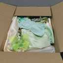 51 Pcs Christmas Velvet Ornaments 15 Pcs Christmas Tree Decor Balls 3.14" 36 Pcs Velvet Vintage Ribbon Bows 5/8" Wide 6 * 8" for Xmas Tree Hanging Decorations Home Indoor Decor (Gray Blue)