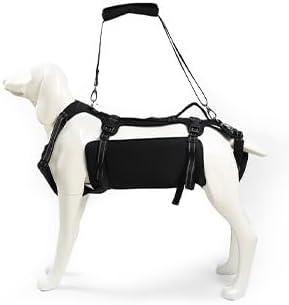 Coodeo Dog Lift Harness, Support & Recovery Sling, Pet Rehabilitation Lifts Vest Adjustable Breathable Straps for Old, Disabled, Joint Injuries, Arthritis, Paralysis Dogs Walk (Black,L)