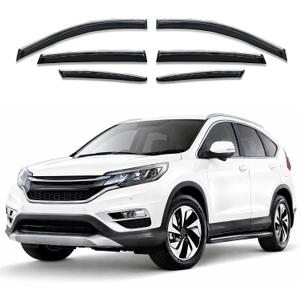 Rain Guards Window Visors 6Pcs Chrome for Honda CR-V 2012-2016