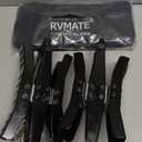 RVMATE RV Wheel Chock Stabilizer with Rotatable Sides for RV Travel Trailer Tires, for Locking Tandem Wheels When Parked on Uneven Surfaces, Silver 2 Pack