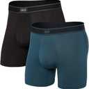SAXX Underwear Co. Men's Daytripper Comfort Stretch Boxer Brief Fly 2-Pack (M)