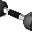 Yes4All Hex Dumbbell Rubber Grip - Heavy weight Dumbbell - 5lbs