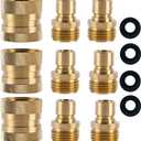 Garden Hose Quick Connect Brass Hose Quick Connectors Water Hose Connector 3/4"GTH (3 Female Coupler+ 6 Male Nipples), 3 Sets
