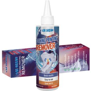 Heat Transfer Vinyl Remover for Fabrics, Powerful Residue Remover, Quick Results No Damage to Fabrics, Suitable for T-Shirts Canvas Hats DIY Heat Transfer