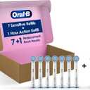Oral-B Sensitive Gum Care Electric Toothbrush Replacement Brush Heads, 8 Count (White)