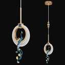 Modern Gold Pendant Light Acrylic Chandelier Dining Room Light Fixture Adjustable Hanging Ceiling Light Fixture for Kitchen Island Dining Room Living Room