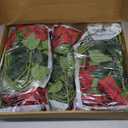 Nubry 50pcs Artificial Silk Roses Bulk,Fake Roses Flower with Stems Realistic Flowers for Wedding Centerpiece Home Party Decor(Burgundy)