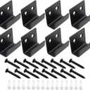 8PCS Middle Size Heavy Duty Tile Display Wall Hanger Black Stainless Steel Wall Mount Bracket Hook Suitable for Mirror Picture Frame Ceramics and Wall Display