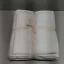 NEXHOME PRO Cotton Duvet Cover Queen Size White, Organic Natural Linen Feel 100% Washed Cotton 3 Pieces Bedding Set with Zipper Closure & Corner Ties, Breathable(No Comforter)