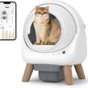 Self Cleaning Litter Box,Automatic Cat Litter Box for Multiple Cats,Robot with APP Control,Dual Safety Protection,Odor-Free Waste Disposal Includes Trash Bags,White