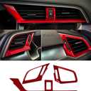 GZXinWei Red Dashboard Air Vent Outlet Cover Trim Interior Frame Panel Sticker for Honda 10th Gen Civic 2016 2017 2018 2019 2020 2021