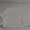 Amazon Brand - Daily Ritual Women's 100% Cotton Boxy Crewneck Pullover Sweater, White, Medium