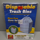 13 Gallon Disposable Trash Cans (6-Pack) with Fitted Trash Bags - Reusable Garbage and Recycling Bins for Parties, Events, and More (White - 17" Height x 13.5" Width x 10" Depth)