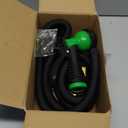 Flexi Hose Expandable Garden Hose with 8 Function Nozzle, 25FT - Lightweight Retractable Garden Hose, Water Hose - No-Kink Flexibility, 3/4 Inch Solid Brass Fittings and Double Latex Core (Black)
