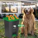 20L/5Gallon Dog Poop Trash Can Outside - Hands-Free Pedal Pet Waste Bin