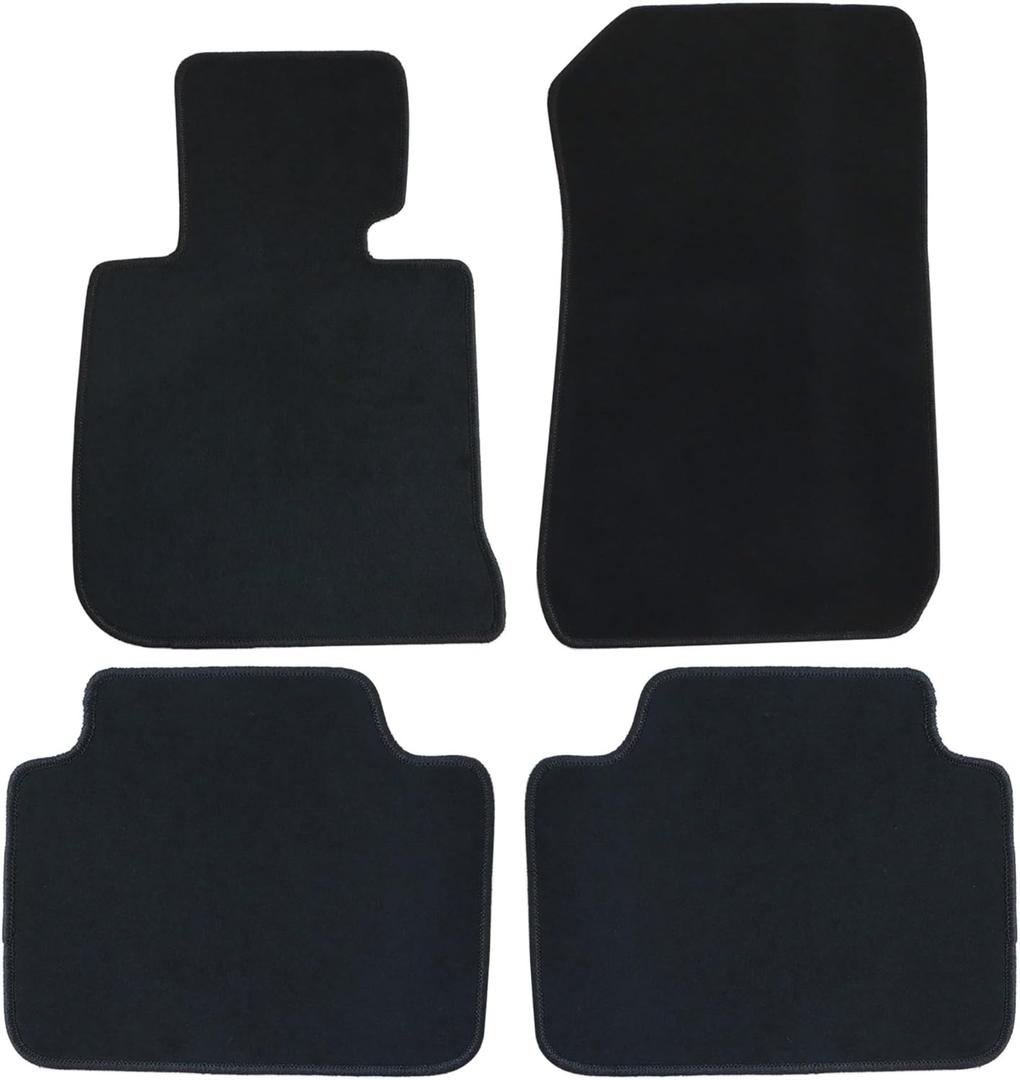 GXARTS 4 PCS Both Front & Rear Floor Mats Carpet Black Velour Compatible with BMW 3-Series F30 2012 2013 2014 2015 2016 2017 2018 2019 Anti- Slip
