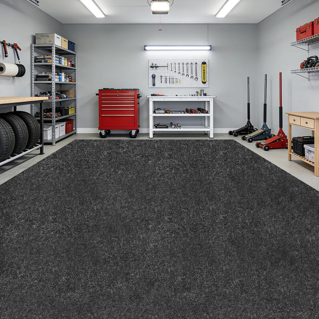 Extra Large Garage Floor Mat 8.8 x 22 FT Heavy Duty Oil Absorbent Parking Mat with Waterproof Non-Slip Backing,Reusable Washable Floor Protector for Garage,Driveway, Workshop & SUV, Velcro Included
