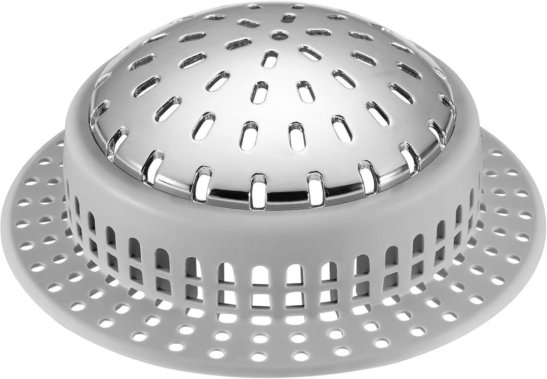 Aluvor Shower Drain Hair Catcher, Shower Drain Cover, Bathtub Drain Hair Catcher for Pop-Up & Regular Drains (Large)