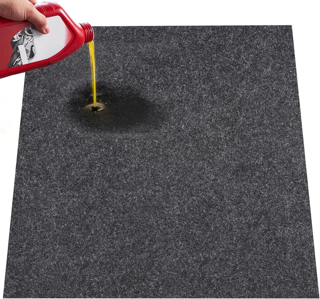 VEVOR Waterproof Garage Floor Mat for Under Car, Non-Slip 6.6'x8.5' Oil Spill Mat Heavy Duty Containment Mat, Protects Garage Floor from Water, Mud and Oil, for Garages Greenhouses Entrance