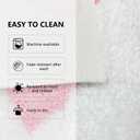 Valentines Heart Bath Mat for Bathroom Decor, Valentine's Day Bathroom Rugs Non Slip Absorbent, Soft Fluffy Microfiber Bath Rug, for Bath, Tub, Shower or Sink Mats Washable, 17x24n, White