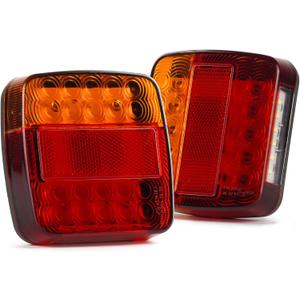 LIGBT 12V Tailer Tail Lights with Turn Signals Led Trailer Rear Lights with Retroreflectors Waterproof Stop Brake License Plate Turn Running Lights for Trucks Trailers RV Vehicle