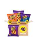 Takis Variety 40ct 1oz 28.4g HOT CHILI PEPPER ARTIFICIALLY FLAVORED TORTILLA CHIPS Best before: 02/24/2026 RL