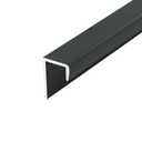 Outwater Aluminum J Channel Fits Material 1/2 Inch Thick Black Aluminum Cap Moulding 36 Inch Length (Pack of 4)