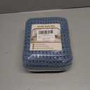 AMOAMI Waffle Bath-Mat, Absorbent Bath Mats for Bathroom Non Slip, Machine Washable Bathroom Rugs with Tassels Ultra Soft Boho Bath Rugs for Floor 24"x36" Blue