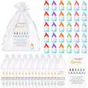 Silipull 60 Sets Good Luck Gifts Bulk Mini Resin Gnomes Charm with Story Cards and Organza Bag Little Tiny Gnomes Pocket Token Valentines Exchange Gifts for Women Friends Coworkers Appreciation Favor