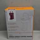 Single Serve One Cup Coffee Maker, for K Cups and Grounds, Mini Coffee Maker with Portable Handle, 6 to 12 Oz Brew Size, for Travel, Camping, Office, RV and Dorm, 120V, Vintage Red