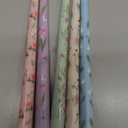 Sungmor Pretty Floral Taper Candlesticks, Beautiful 5-Color Decal Craft, 10" Long Decorative Candle, Scented & Colored Tall Candlestick, Long Burning & Smokeless Tapered Holiday Party Celebrate Candle (Flower Set - 5 Pack)