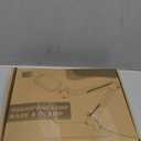 Drdefi 10X Square Magnifying Glass with Light and Stand, Real Glass LED Lighted Magnifier, 5 Color Modes Stepless Dimmable, Hands-Free Mag Desk Lamp with Clamp for Reading Craft Hobby Close Work (Black)