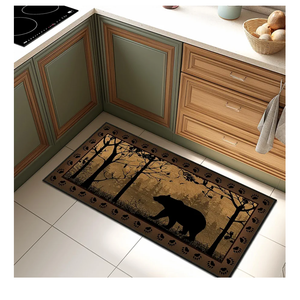 Vintage Runner Rug 2x4 Rugs for Entryway,Bear Country Cabin Wildlife Kitchen Rug Washable Indoor Door Mat Non Slip Accent Throw Rugs Rustic Area Carpet Runners for Hallway,Bedroom,Laundry Floor Carpet