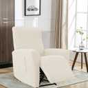 FUANGUI Recliner Chair Covers 4-Pieces Small Recliner Cover for Recliner Chair, Non Slip Covers Washable Lazy Boy Recliner Slipcovers/Furniture Protector for Kids, Dog, Living Room, 04